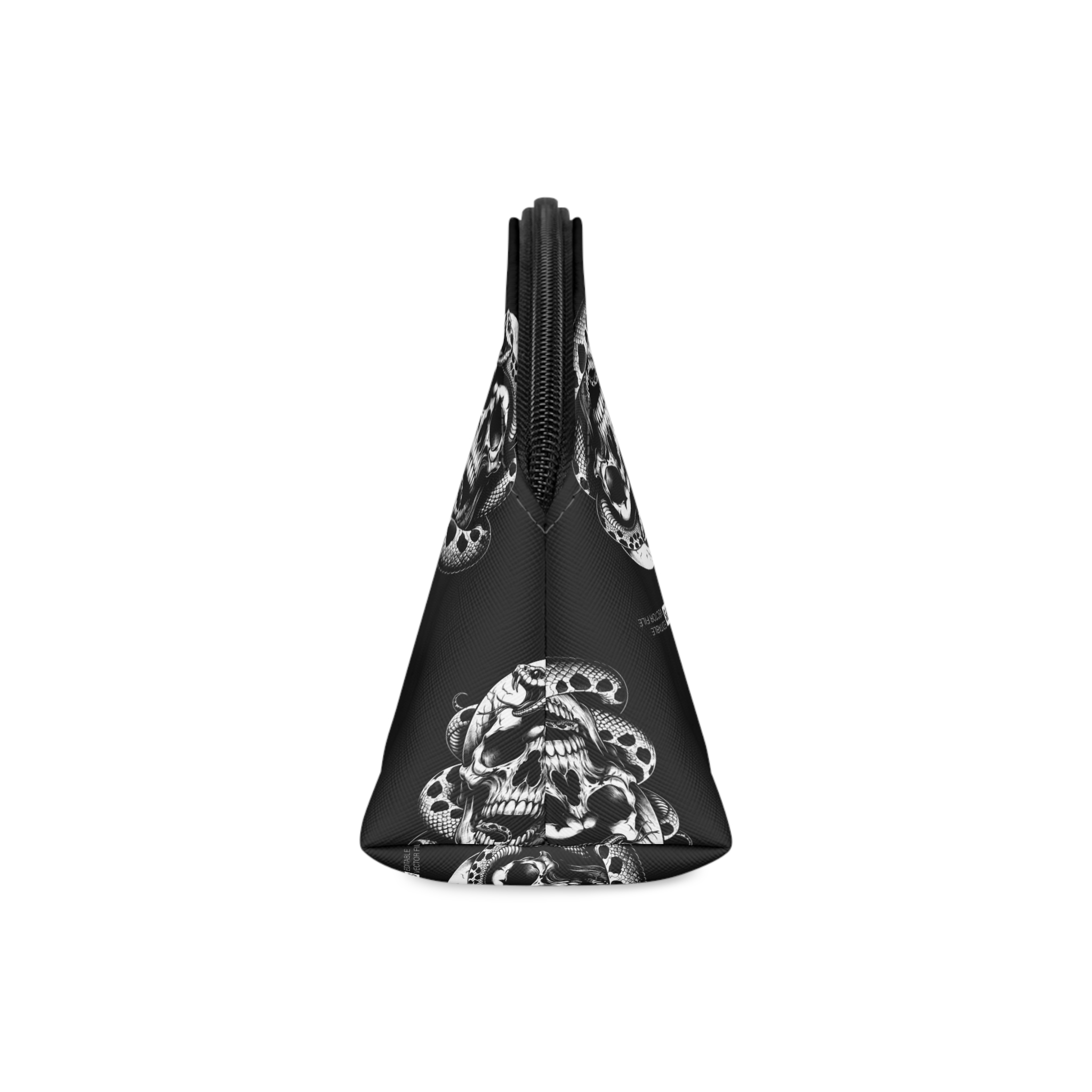 Black White Drawing Snake With Snake It Makeup Bag - Image 4