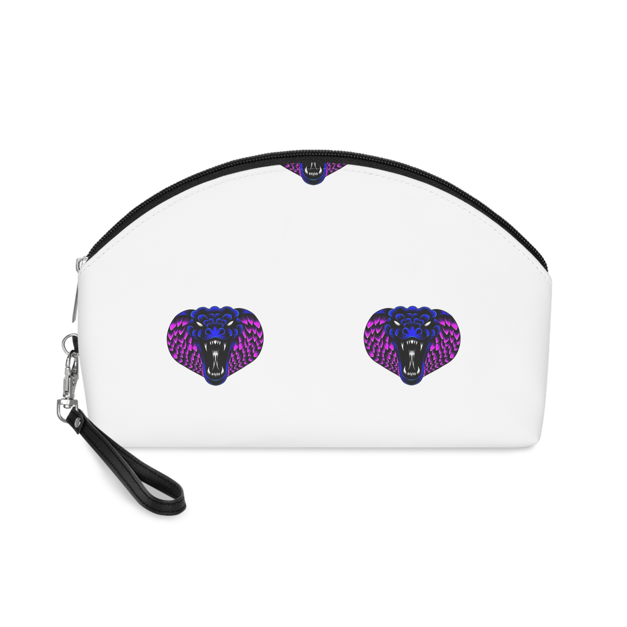 Angry Cobra Mascot Illustration Logo Makeup Bag