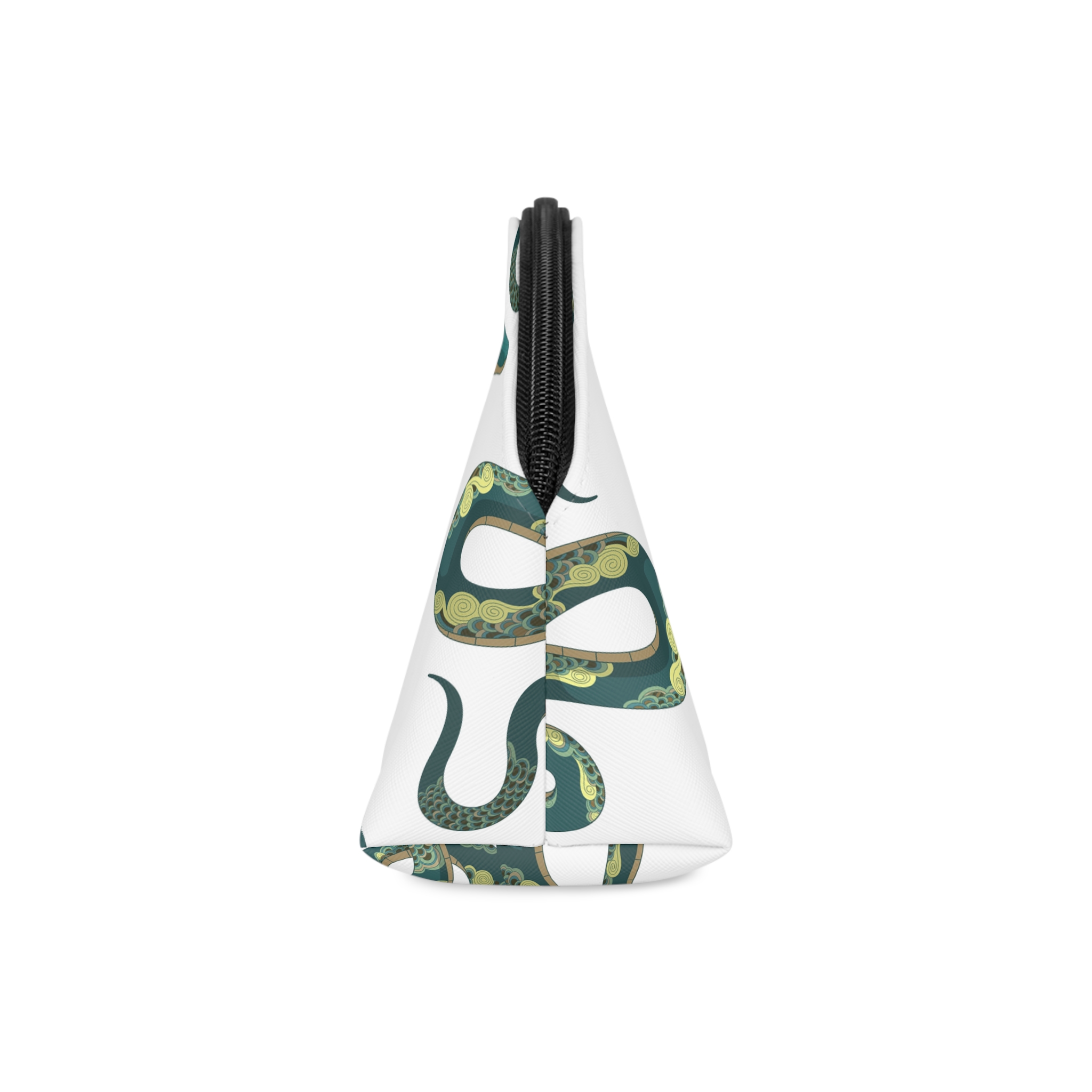 Ano Serpiente 2025 Elegante Serpiente Decorativa Patrones Espiral Makeup Bag - Image 4
