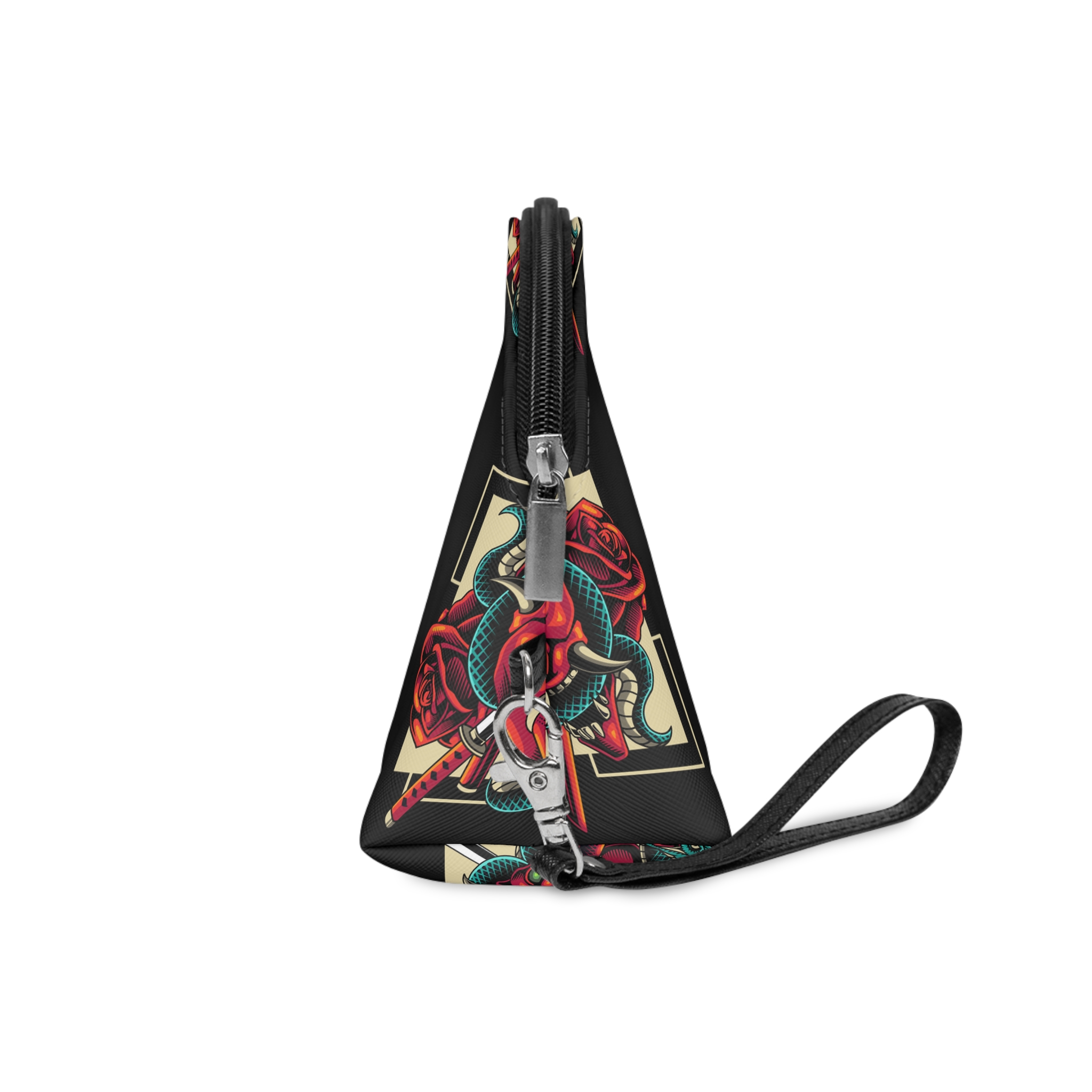Devil Head With Snake Mascot Makeup Bag - Image 3