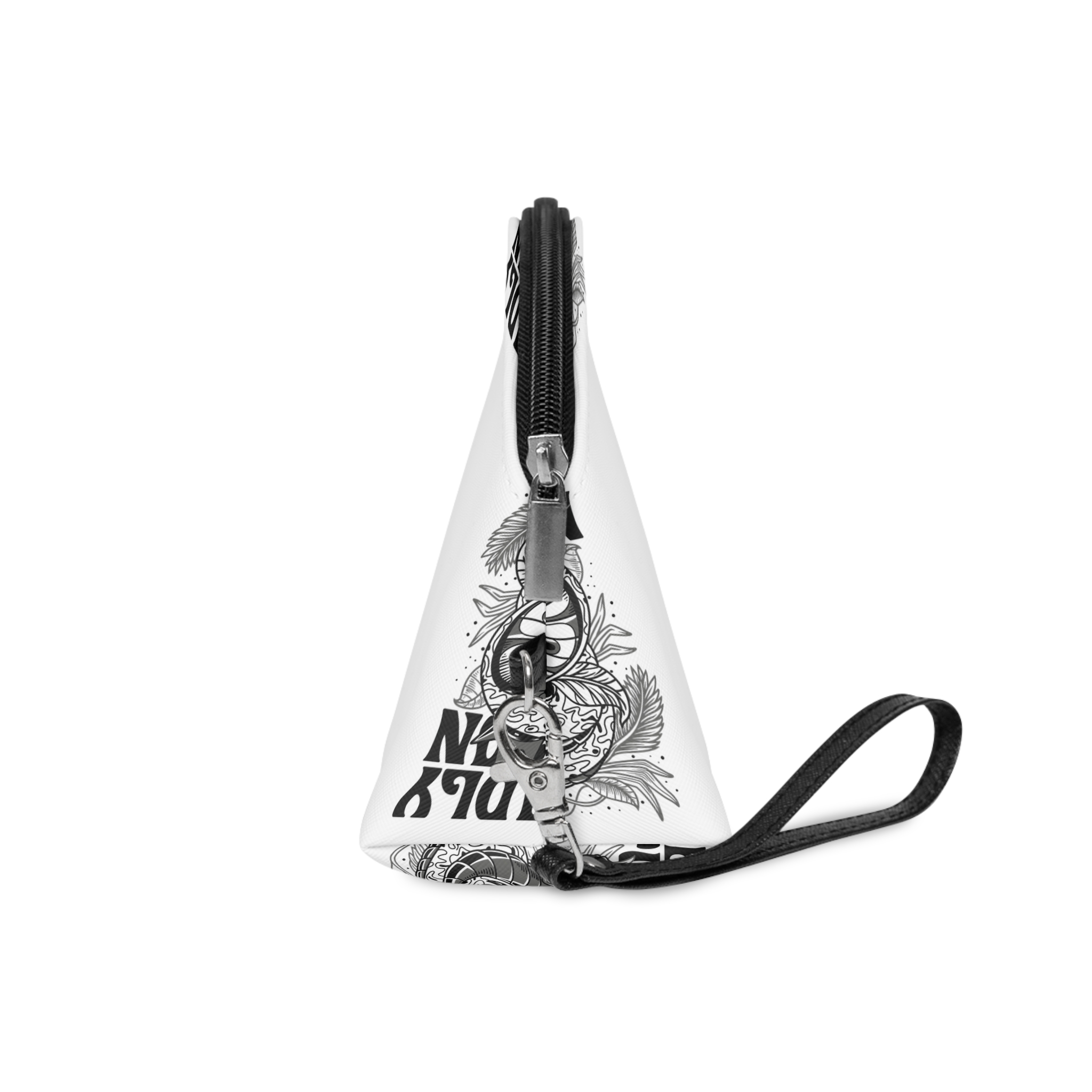 Deadly Poison Black White Illustration Makeup Bag - Image 3