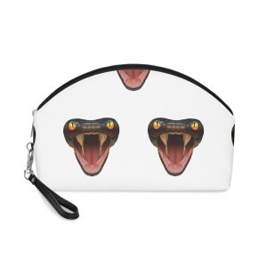 Black Mamba Head Vector Design Color Makeup Bag