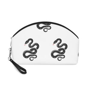 Black Snake Illustration Makeup Bag