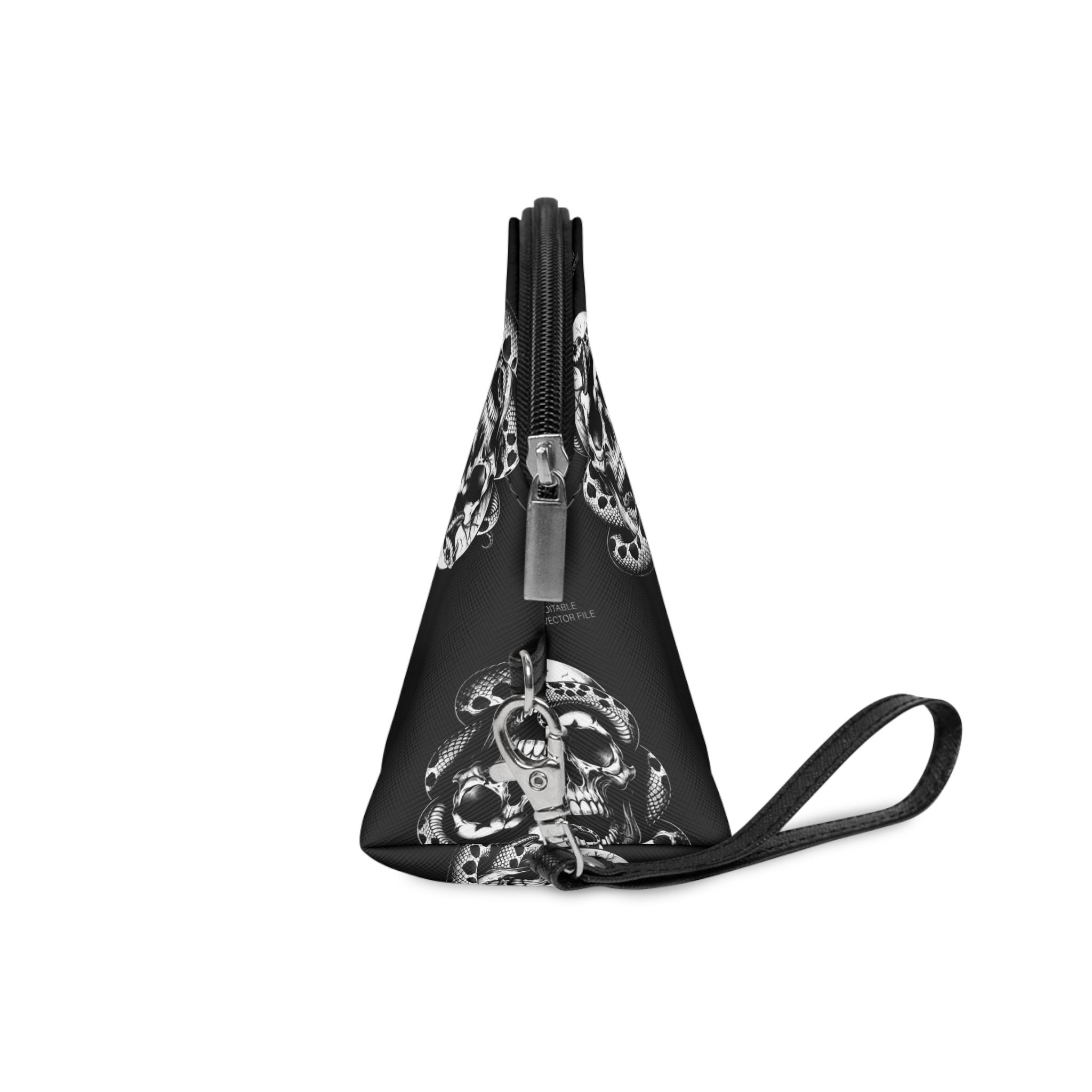 Black White Drawing Snake With Snake It Makeup Bag - Image 3