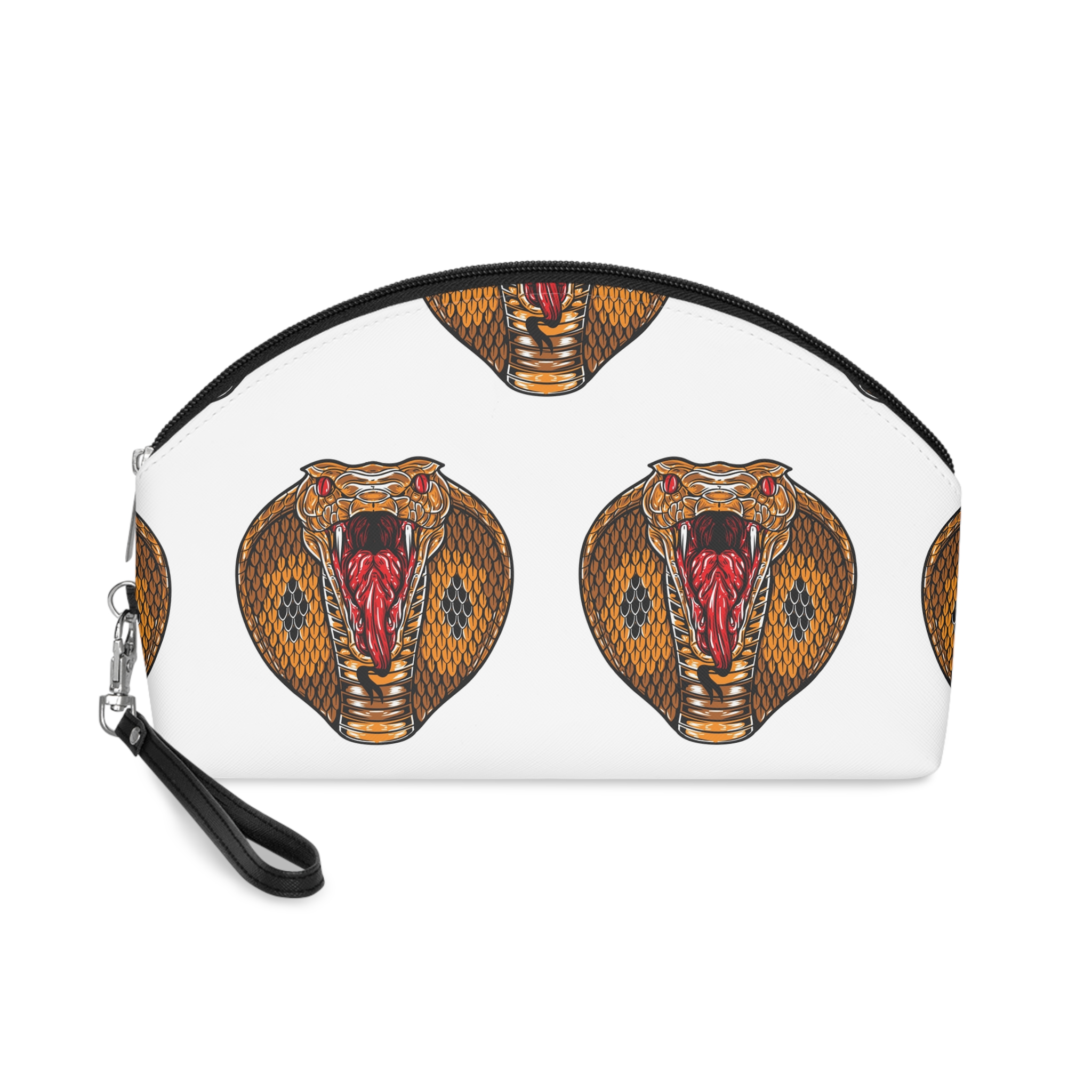 Angry King Cobra Face Makeup Bag