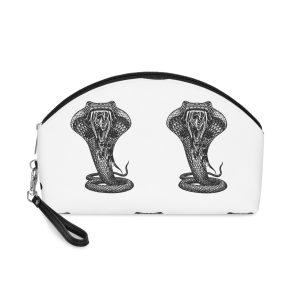 Cobra Snake Vintage Style Serpent Python Poisonous Viper Engraved Hand Drawn Old Reptile Sketch Tattoo Sticker Logo Tshirts Makeup Bag
