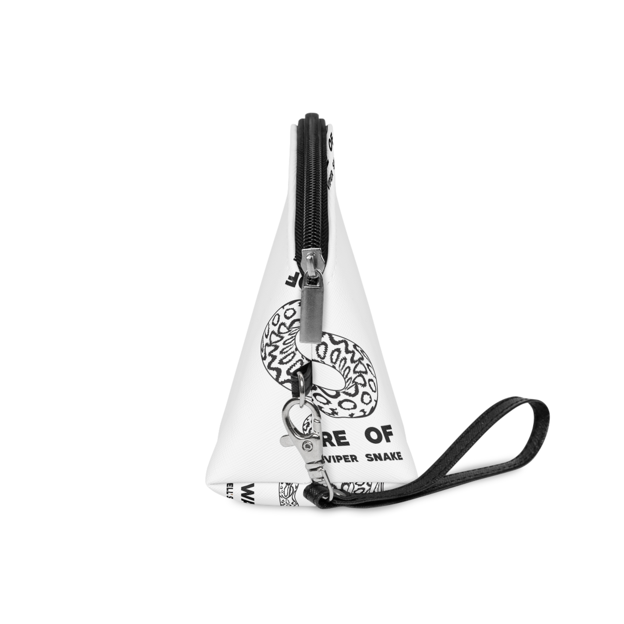 Diseno Ilustracion Serpiente Viper Russells Blanco Negro Makeup Bag - Image 3