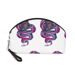 Angry Black Dragon Logo Design Vector Makeup Bag