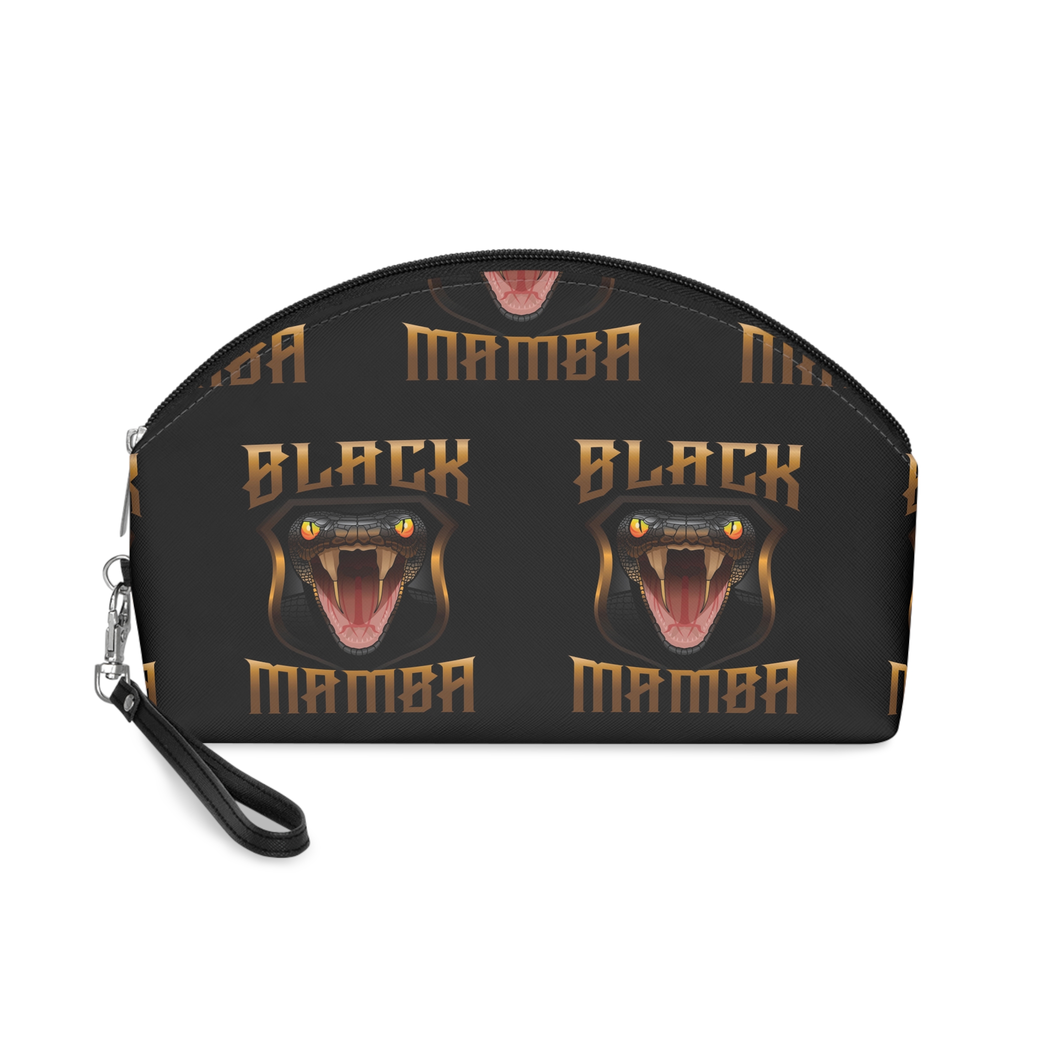 Black Mamba Mascot Logo Design Makeup Bag