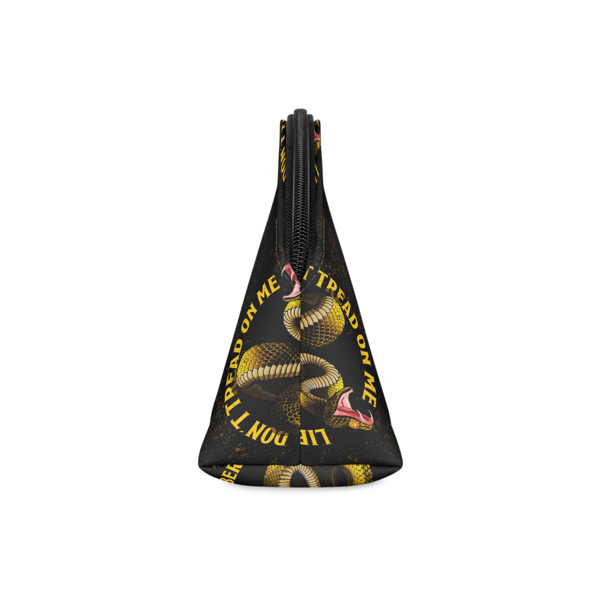 Dont Tread Me Liberalism Flag Snake Liberty Death Gadsden Flag Cascabel Yellow Snake Makeup Bag - Image 4