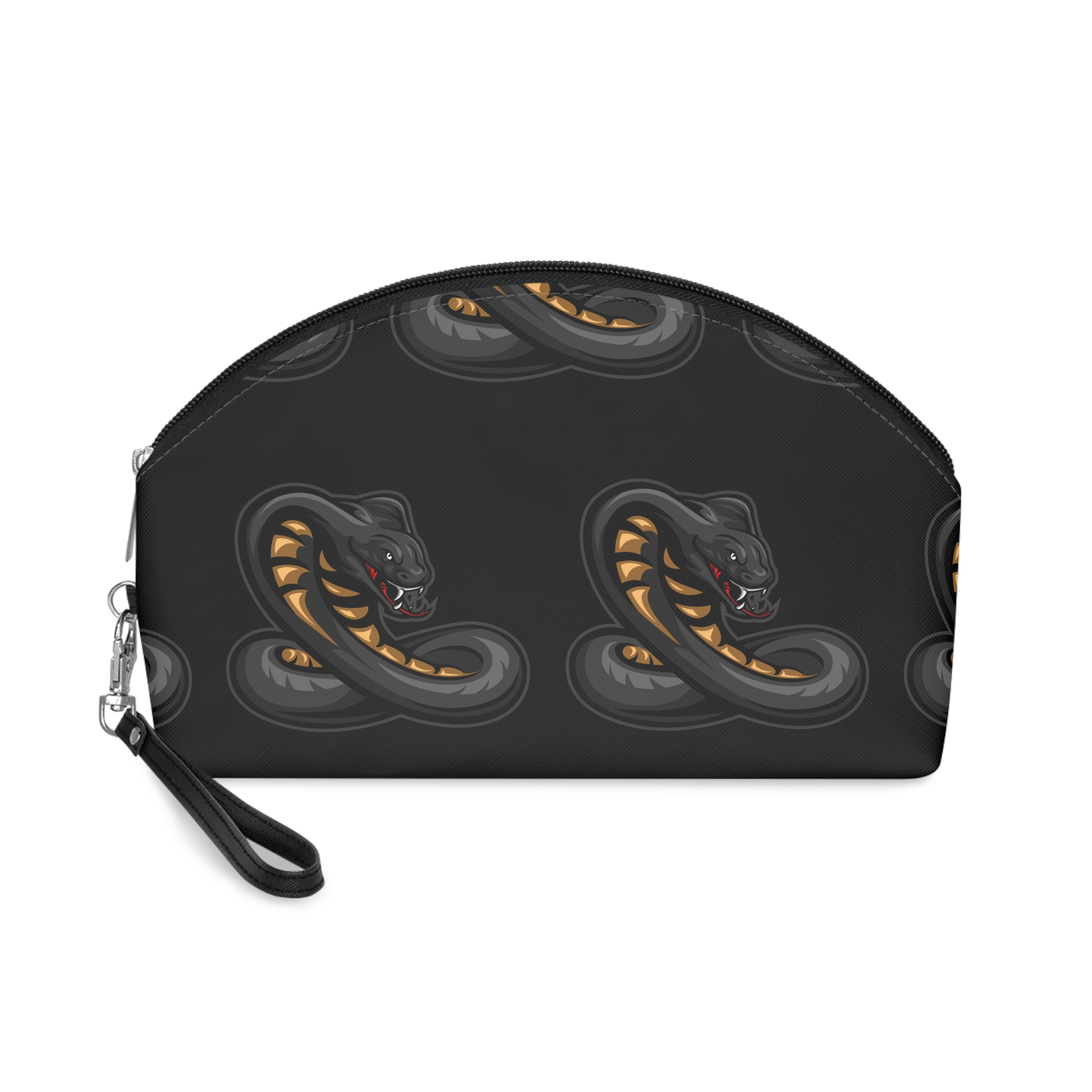 Angry Cobra Snake Logo Makeup Bag