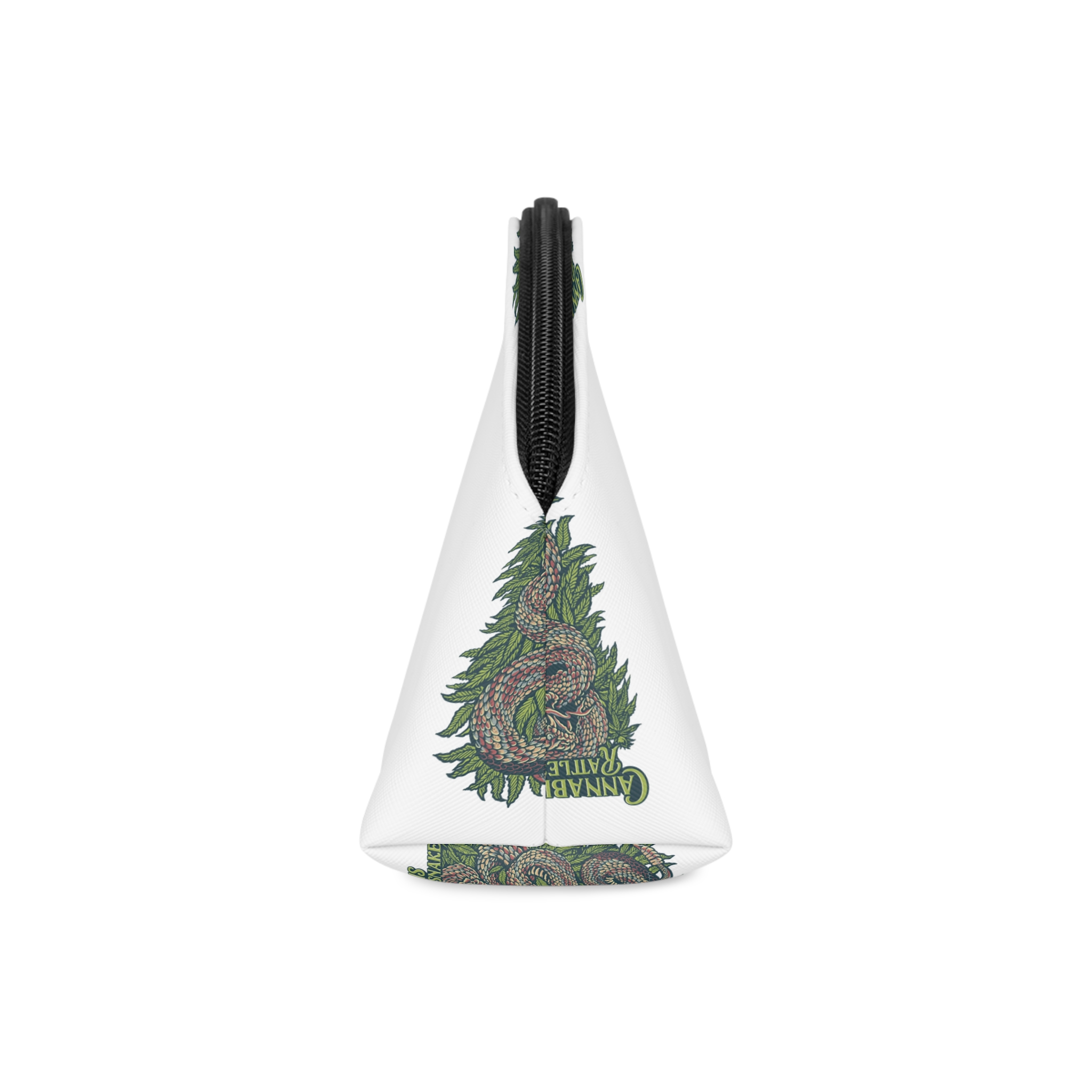 Cannabis Rattlesnake Vintage Hand Drawn Illustration Makeup Bag - Image 4