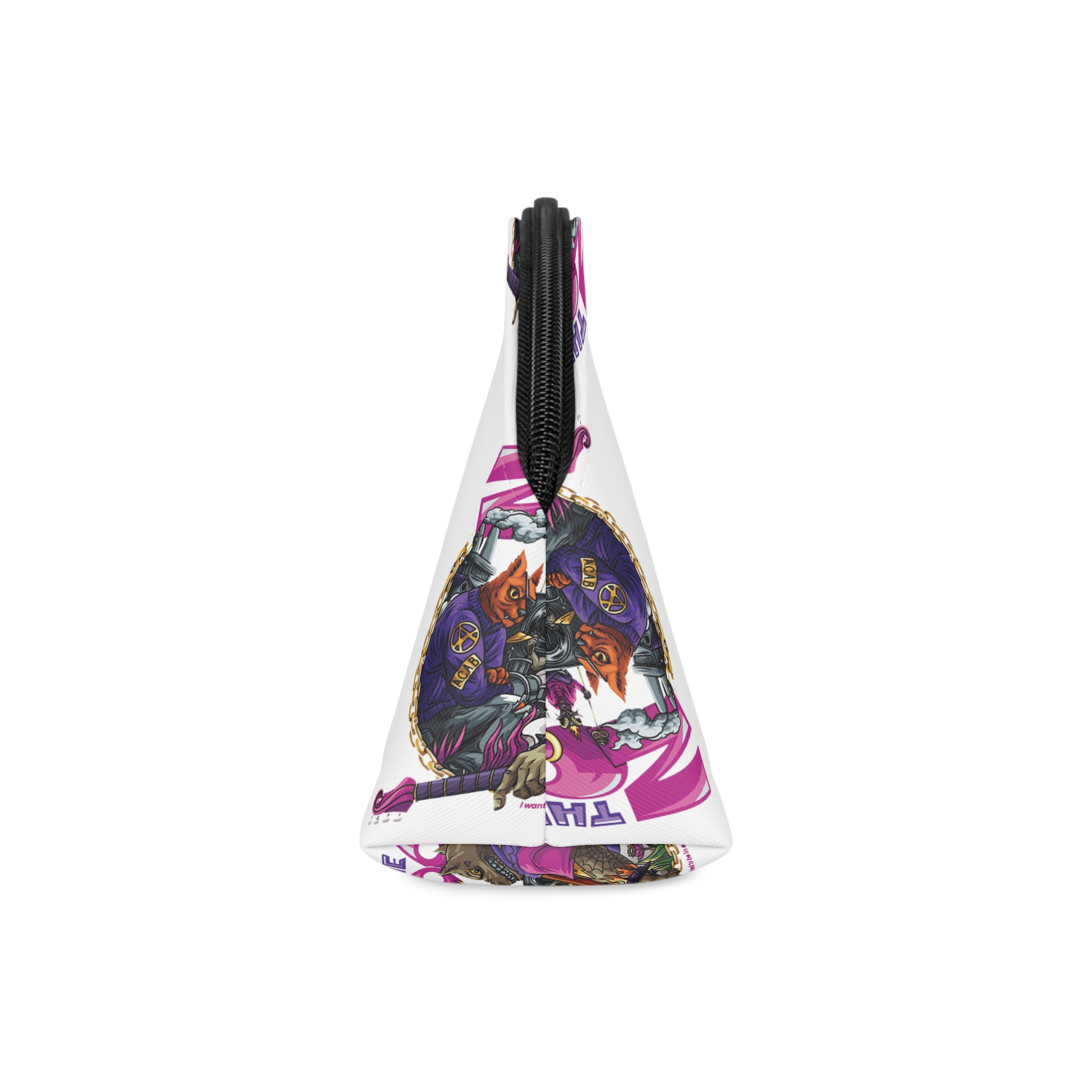 Animal Band With Text Illustration Makeup Bag - Image 4