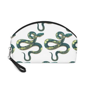 Ano Serpiente 2025 Elegante Serpiente Decorativa Patrones Espiral Makeup Bag