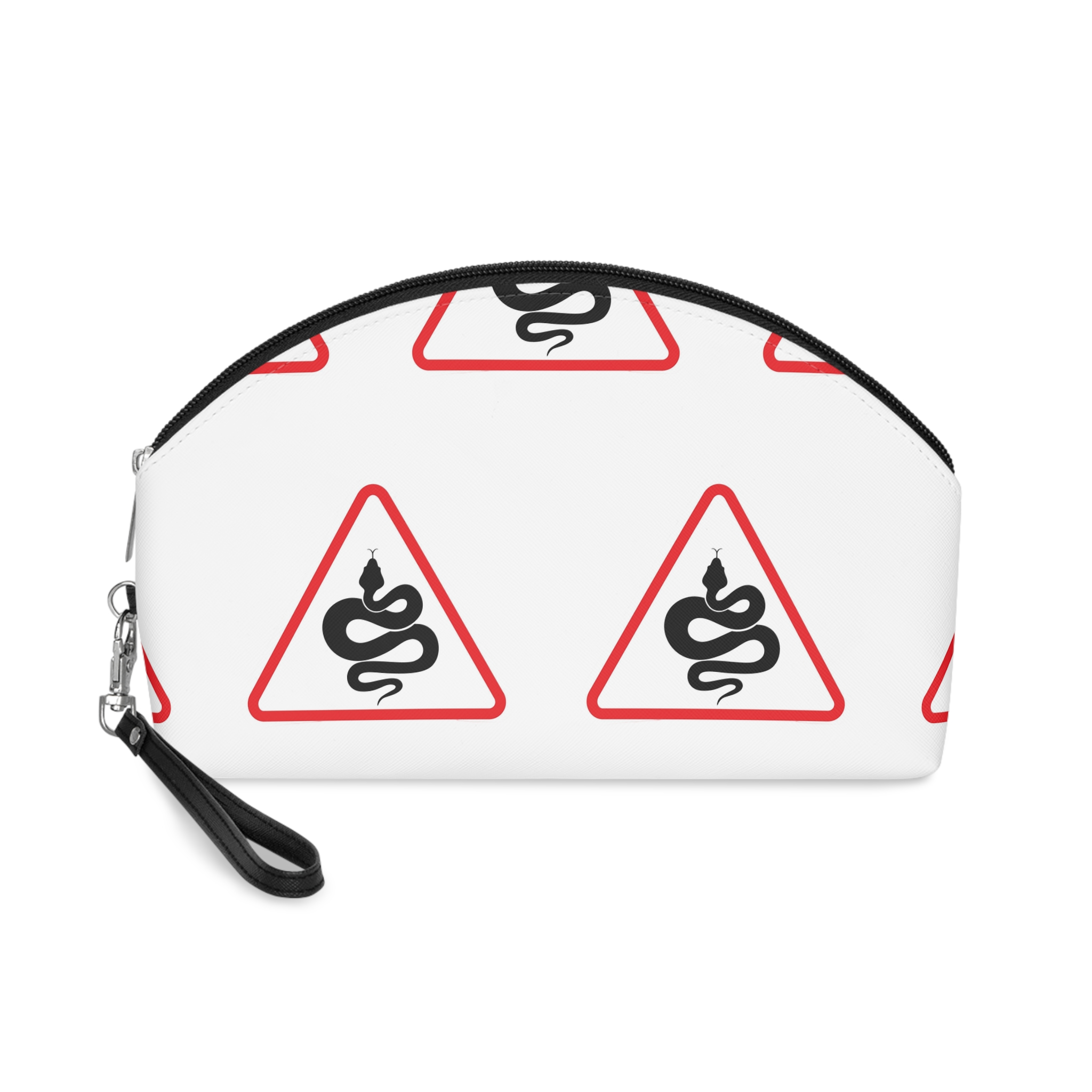 Danger Sign With Snakes Symbol Vector Illustration Transparent Background Makeup Bag