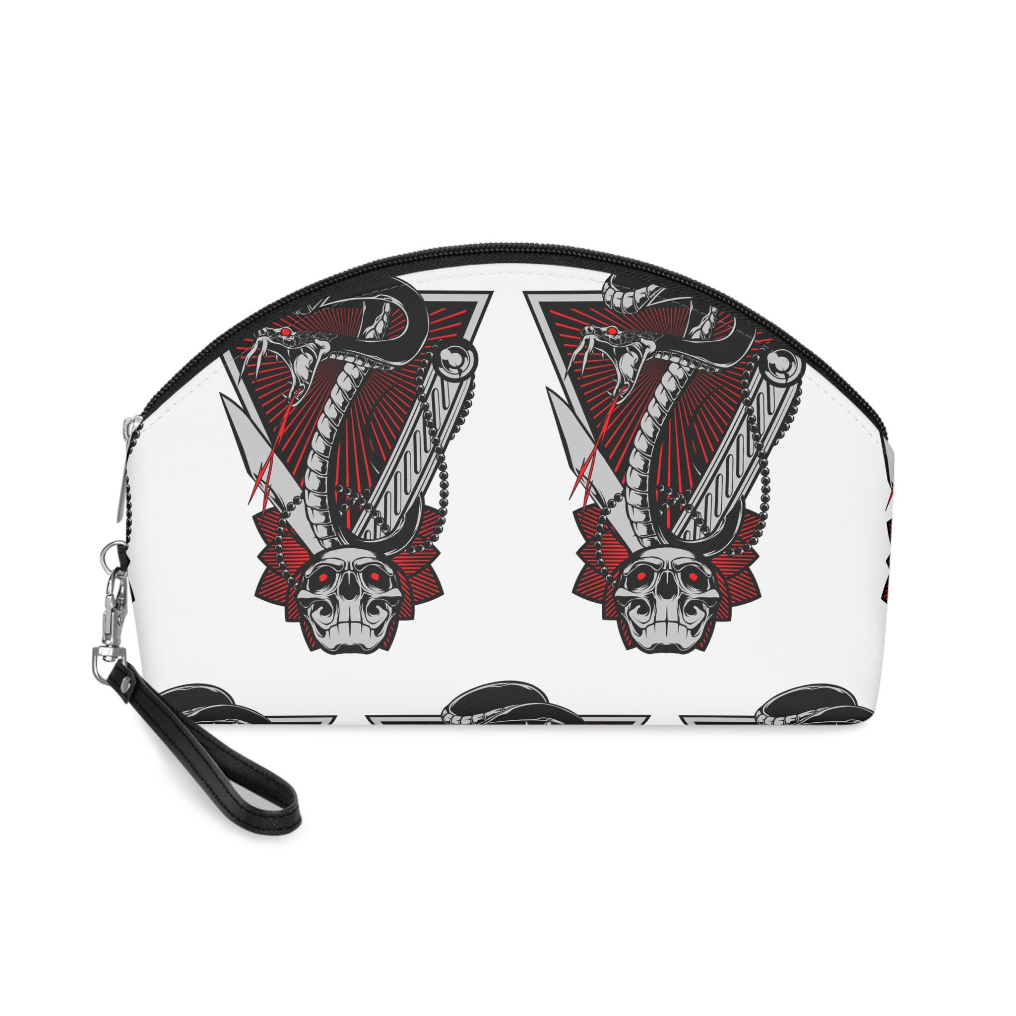 Angry Snake Illustration Makeup Bag